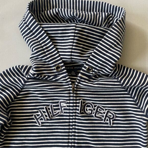 2000’s Tommy Hilfiger Spell Out Striped Zip Up Hoodie Women’s
Size XS (TP/XP) - Picture 3 of 12